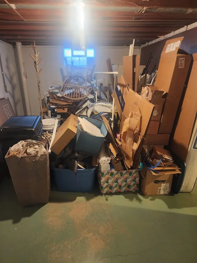 Roll-off dumpster container at job site for 40 Yard Dumpster Rental in Bryn Mawr-Skyway